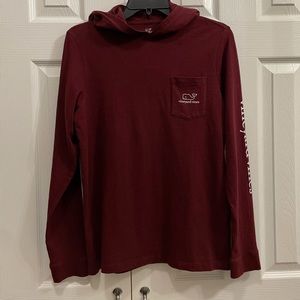 Thin maroon vineyard vines hoodie